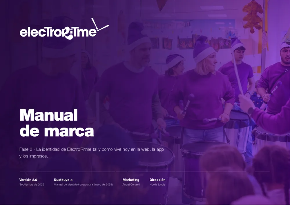 Portada del manual de marca d’ElectroRitme